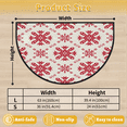 thumbnail image 3 of CURLYOOT Christmas Half Round Door Mat, Indoor Outdoor Entrance Rug, Snowflake Pattern Semi Circular Area Rug, Non Slip Washable Absorbent Doormat, Laundry Room Rug 24'' x 36'', 3 of 7