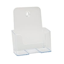 Office Depot Single-Pocket Plastic Literature Holder, 7in.H x 5in.W x 2in.D, Clear, 74901