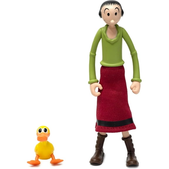 Boss Fight Studio Power Stars Olive Oyl Action Figure – Retro Style Collectible Figurine from Popeye the Sailor Meets Sindbad the Sailor Color Animation with 7 Points of Articulation – 5” Scale