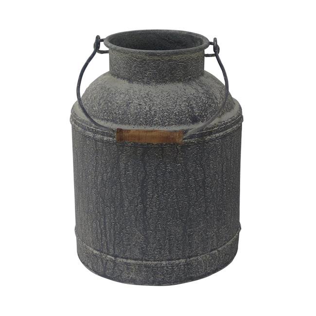 Cheungs 5031L 3.5 lbs Galvanized Metal Milk Jug Decor with Folding