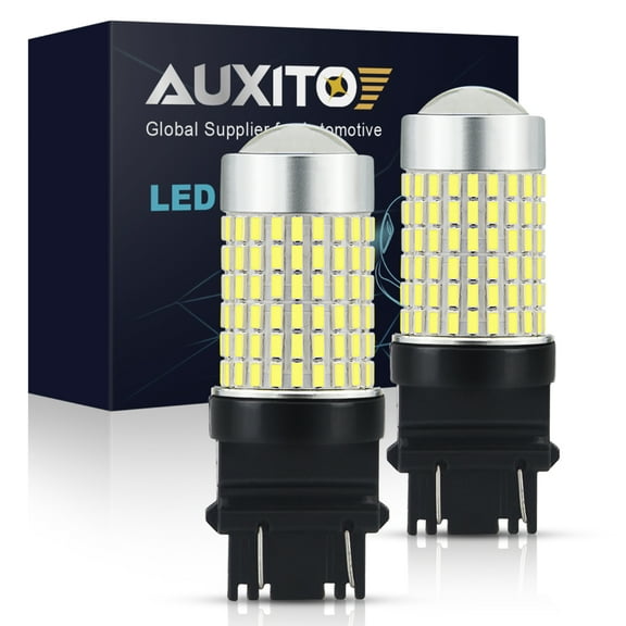 AUXITO 3156 3157 LED Bulbs for Back Up Reverse Light, 2800Lumens High Brightness,3057 3457 4157 bulb for Tail Brake Parking Lights 6000K White, Pack of 2