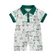 thumbnail image 1 of Argulvti Combinaison à Imprimé de Golf pour Bébés Garçons, Manches Courtes, Col Rabattu, Boutonnée, Barboteuse Décontractée, 1 of 9