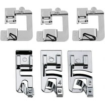 6 Sizes Rolled Hem Presser Foot, Wide Rolled Hem Foot Set & Narrow Hemmer Foot Set for All Low Shank Snap-On Singer, Brother, Babylock, Euro-Pro, Janome, Kenmore, White, Elna S