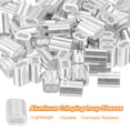 thumbnail image 3 of Unique Bargains 100 Pack Aluminum Crimping Loop Sleeve for 3/32' Diameter Wire Rope, Double Ferrule Aluminum Wire Rope Sleeve, 3 of 6