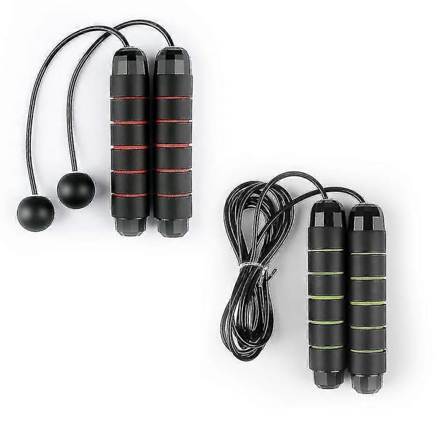Cuerda de saltar inalámbrica + cuerda de saltar ajustable para diferentes niveles de fitness, entrenamiento de velocidad