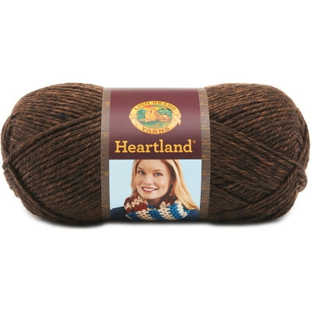 UPC: 0023032010229 | Lion Brand Heartland Medium Acrylic Brown Yarn 251 yd (3 Pack)