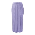 thumbnail image 4 of LEKODE 2 Piece Outfits Sweater Skirt Set Sweater Skirt Set Cable Knit Sweater Set Womens Two Piece Sets Summer Fall Skirt Vacation Dress Sets for Women Clothing Two Piece Purple Xl, 4 of 5