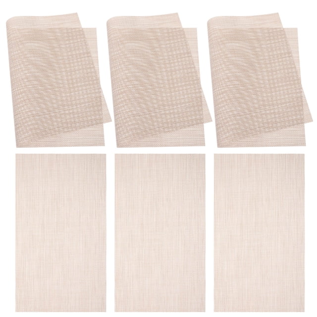 unbranded 6Ud Manteles Rectangulares De PVC Para Hogar Con Antideslizante Y Fácil Limpieza