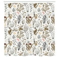 thumbnail image 3 of Ambesonne Floral Shower Curtain, Vintage Garden Print Classic, 69"Wx75"L, Pale Coffee, 3 of 3
