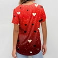 thumbnail image 6 of Valentine's Day Womens Scrub Top Short Sleeve V Neck Heart Print Shirts Nursing Working Uniform Valentine's Day Cartoon Pattern Scrub Tops with Pockets, 6 of 6