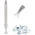 thumbnail image 3 of Pinzas para joyería, soporte para joyería Herramienta para recoger diamantes Pin gemas Pinzas para garras Agarrador para atrapar Pinzas rectas con 4 garras (largas) TUNC Sencillez, 3 of 5
