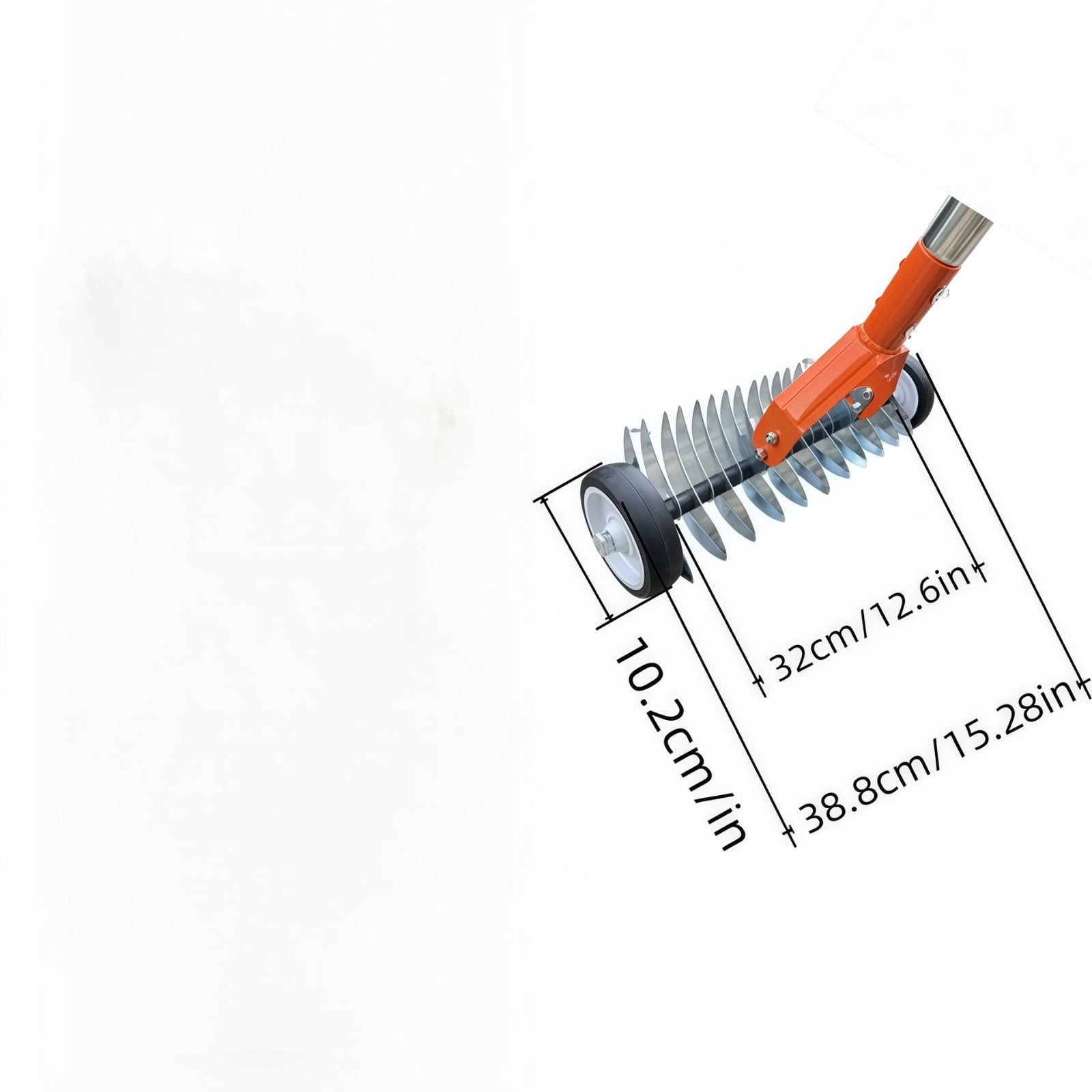 Manual Lawn Dethatcher Rake, Adjustable Telescopic Handle Up to 1.66m, Steel Tine Thatch Rake Garden Scarifier for Removing Grass, Lawn Care Tool for Yard Maintenance