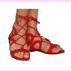 Marc Fisher Suede Lace-up Sandals - Kapre Dark Red 6M
