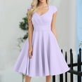 thumbnail image 2 of MGCWSH Women Short 1950s Retro Vintage Cocktail Party Swing Dresses Light Purple XL, 2 of 4
