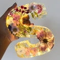 thumbnail image 4 of Tkrady Floral Resin Night Light, Floral Resin Letter, Floral Resin Nightlight Pressed Flower Resin Letters with LED Light for Mother, Wife, Birthday Gift for Her, Mother's Day (letter P), 4 of 5