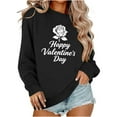 thumbnail image 4 of Goodtrade8 Ladies Valentine Tops Long Sleeve Love Gift Holiday Womens Valentines Sweatshirts Casual Crew Neck Pullover, 4 of 5