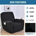 thumbnail image 3 of Recliner Slipcovers -Pieces Lazyboy Recliner Covers Recliner Couch Covers Recliner Chair Cover Non Slip Reclining Slipcovers with Storage Pockets Furniture Protector for Living Room, 3 of 8