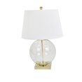 thumbnail image 1 of Sagebrook Home 50056-03 GLASS 27" ROUND TABLE LAMP, CLEAR, 1 of 1