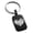 Black, variant on Stainless Steel Stroke Sketch Heart Engraved Small Rectangle Dog Tag Charm Keychain Keyring