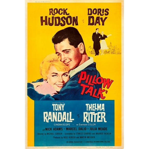 Pillow Talk U.S. Poster From Left: Doris Day Rock Hudson 1959 Movie Poster Masterprint (11 x 17)