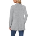 thumbnail image 4 of Shine Up Cardigan for Women Rib Knit Long Sleeve Tops Casual Lightweight Open Front Cardigans with Pockets, 4 of 6