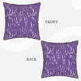 thumbnail image 3 of Haiem Lavender Flowers Print Velvet Soft Solid Decorative Square Throw Pillow Covers Set with Elegant Piping Christmas Cushion Case for Sofa Bedroom Car-16"x16", 3 of 8
