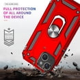 thumbnail image 4 of 3in1 Case Bundle for Apple iPhone 15 Plus Heavy Duty Case with Built-in Kickstand, Dual Layer Protection with 2 Clear Screen Protectors, Sturdy Case for Apple iPhone 15 Plus, Red, 4 of 7