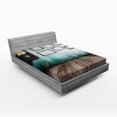 thumbnail image 1 of Ambesonne Vintage Fitted Sheet, Old Room Wooden, Queen Size, Green and Brown, 1 of 2