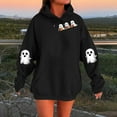 thumbnail image 2 of BangWanChi Women's Halloween Printed Hoodies Casual Long Sleeve Blouse Hooded Sweatshirts Top, 2 of 4