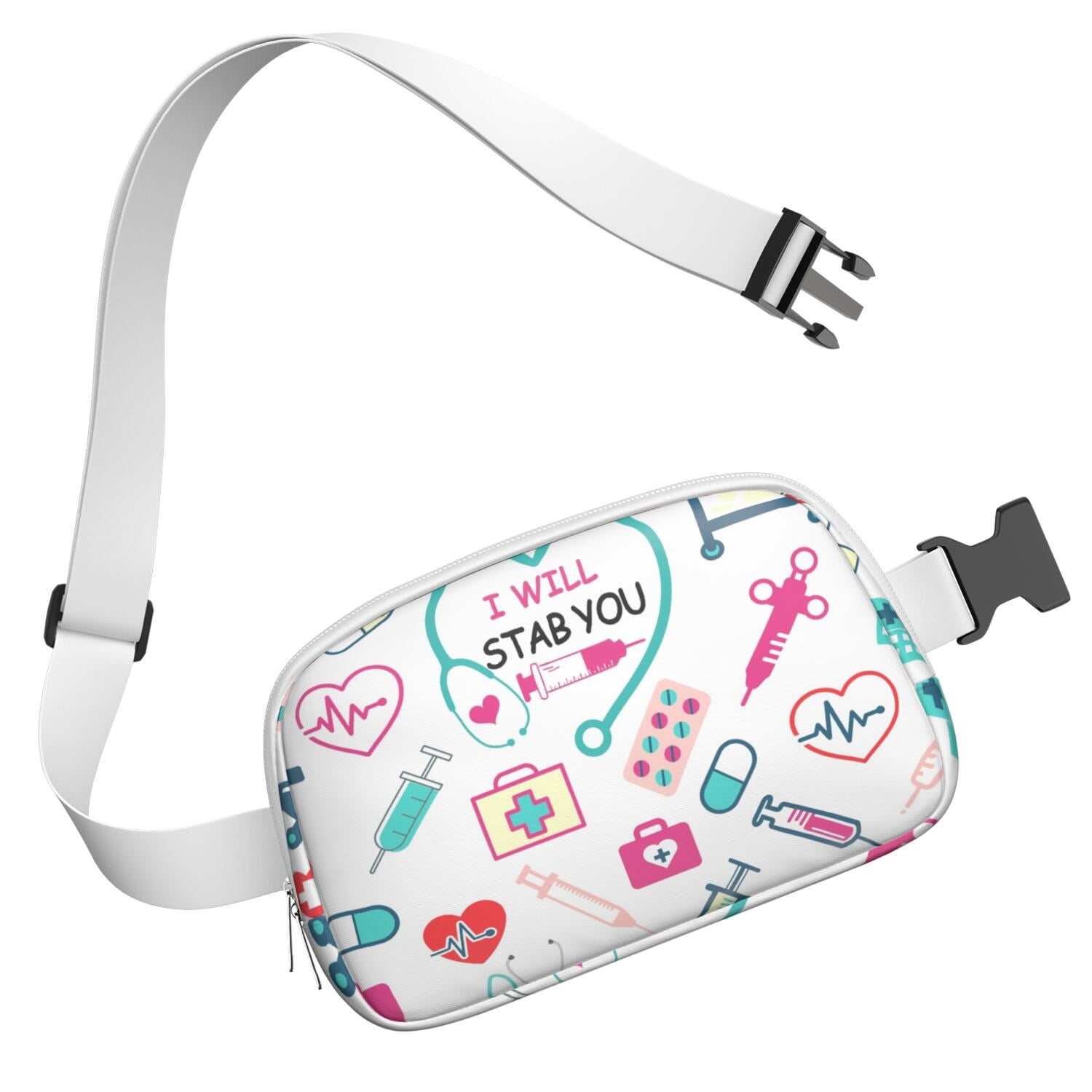 Nursing Waist Bag for Women – Adorable “Saving Lives Every Day” Nurse Fanny Pack with Cute & Funny Design for Everyday Hospital Use