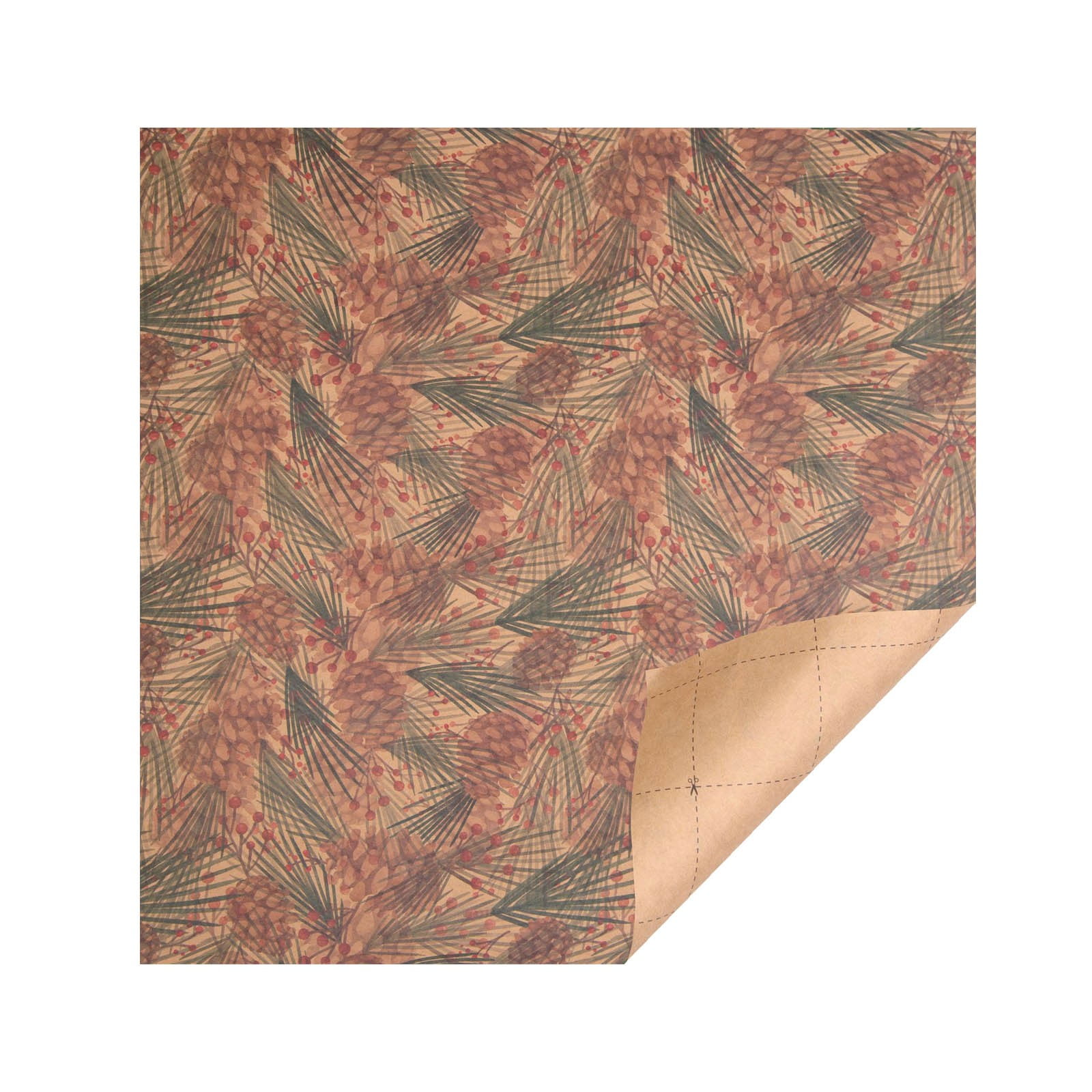 Vintage Floral Wrapping Paper Roll Colored Kraft Paper Christmas