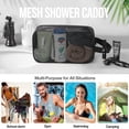 thumbnail image 4 of Bolsa de ducha de malla, organizador de accesorios de malla portátil negro, bolsa para gimnasio, dormitorio universitario (negro), 4 of 4