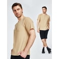 thumbnail image 4 of SSLR Henley Shirts for Men Crewneck Waffle Short Sleeve T Shirts Casual Tee Shirts, 4 of 7