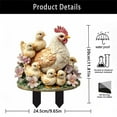 thumbnail image 3 of Acrylic Chicken Yard Decorations – 2D Flat Garden Rooster Artwork for Outdoor Lawn Patio Farm Decor, Hen Yard Art Insert for Backyard Landscape, Outdoor Potted Plants Ground Insertion 9.65"x11.81", 3 of 8