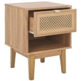thumbnail image 2 of SAFAVIEH Ceu Coastal Style 1 Drawer Night Stand, Oak/Gold (15.7 in. W x 15.4 in. D x 21.7 in. H), 2 of 11