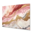 thumbnail image 2 of Designart "Enchanted Spills in Pink and Gold I" Abstract Shapes Metal Wall Art, 2 of 5
