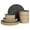 Tan & Black, variant on Gibson Elite Villa Amadora - Made in Portugal - 12 Piece Dinnerware Set for 4, Two Tone Tan and Black Speckled Stoneware Plates and Bowls, Dish Set with Dinner Plates, Salad Plates and Cereal Bowls