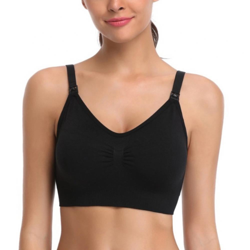 Mamaway Seamless Nursing Maternity Bra  No Moving Pads, Wirefree Supportive  Clip Down Bras for Pregnancy/Breastfeeding Women, Black, Medium : Buy  Online at Best Price in KSA - Souq is now 