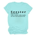 thumbnail image 6 of Fesfesfes Women's T Shirts Women Funny Printed Pattern Casual Fashion Soild Color Short Sleeve Tops Blouse Womens Fitted Tshirts 2XL(US:12), 6 of 7