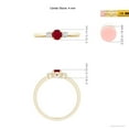 thumbnail image 6 of ANGARA Natural Classic Ruby and Diamond Three Stone Engagement Ring in 14K Yellow Gold for Women (Size-4mm) | July Birthstone, Birthday, Anniversary, Jewelry Gift for Women | Natural Ruby Ring, 6 of 10