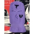 thumbnail image 5 of GRNSHTS 3-Hole Full Face Cover, Thermal Knit Ski Mask Winter Balaclava Cap for Outdoor Sports (Purple), 5 of 8