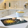 thumbnail image 6 of Sun and Moon Dish Drying Mat for Kitchen Counter, Ultra Absorbent Reversible Microfiber Dishes Drying Rack Pad Heat-resistant Mats 16x18in, 6 of 7