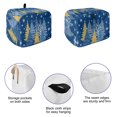 thumbnail image 5 of Toaster Cover 4 Slice, Blue Christmas Tree Dustproof Bakeware Oven Protector with Top Hook, Blue Golden Xmas Tree Snowflake Winter Waterproof Small Kitchen Appliance Toasters Dust Cover, 12"x11"x8", 5 of 9