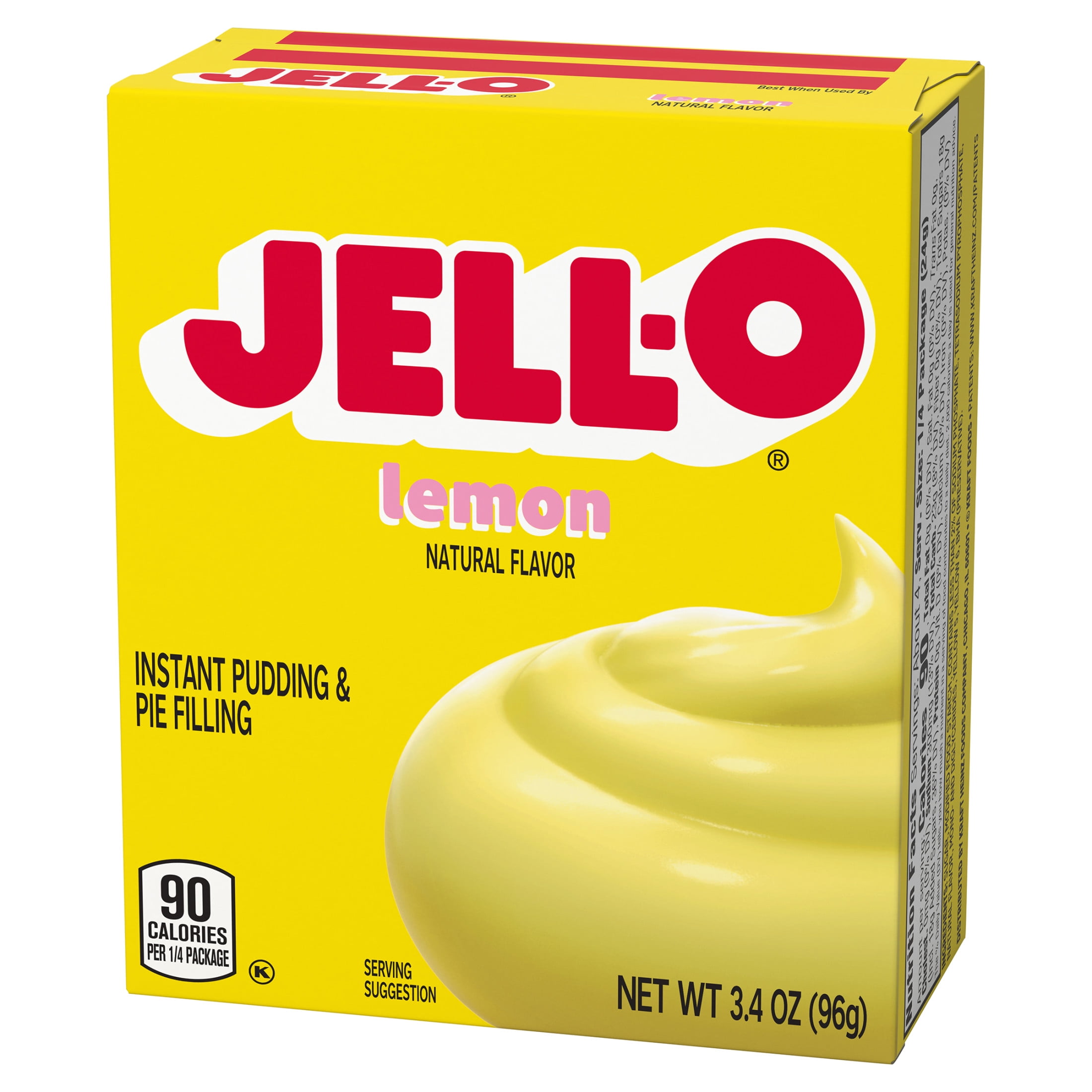 Jell O Lemon Instant Pudding Mix Pie Filling 3.4 oz Box