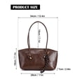 thumbnail image 4 of Deago Vintage Shoulder Bags for Women Y2k Fall Purse Top Handle Hobo Handbag PU Leather Tote Bag with Cute Pendant (Coffee), 4 of 8