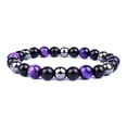 thumbnail image 1 of Pulseras de cuentas de ojo de tigre para hombres y mujeres, obsidiana negra Natural, hematita, protección de la salud magnética, joyería del alma, 1 of 4