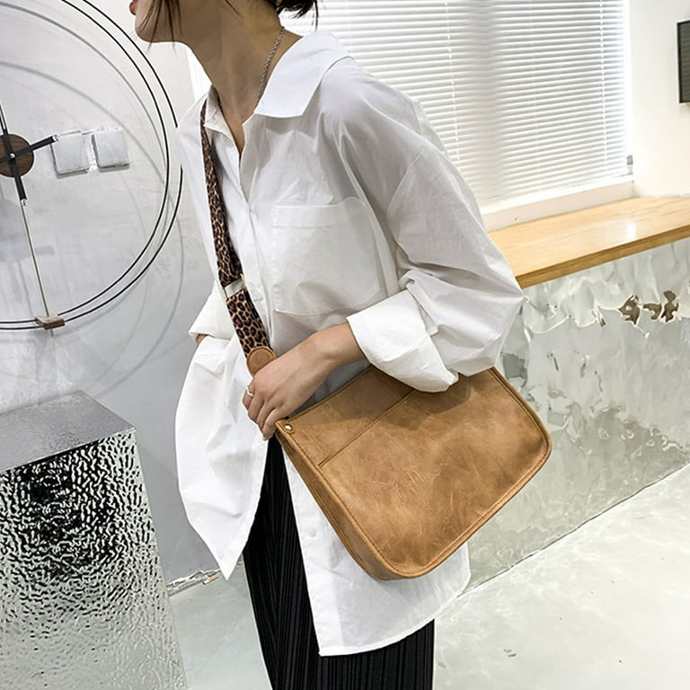 Crossbody Bag with Guitar Strap Leather Handbag Shoulder Messenger