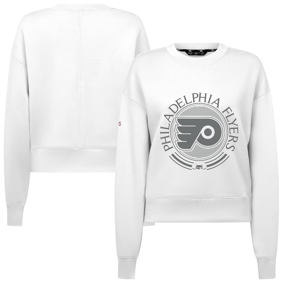 Women's Levelwear White Philadelphia Flyers Slate & Snow Sponge Tri-Blend Sweatshirt