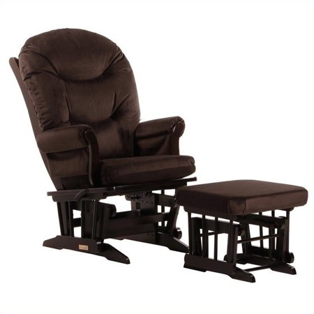 ULTRAMOTION by Dutailier Sleigh Glider Recliner Multiposition and Nursing Ottoman Set in Espresso and Chocolate