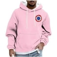 thumbnail image 2 of Qulqfy Pullover Mens Hoodie Casual Graphic Pink Fall Hooded Long Sleeve Sweatshirts Men's Sweatshirts XXL, 2 of 5